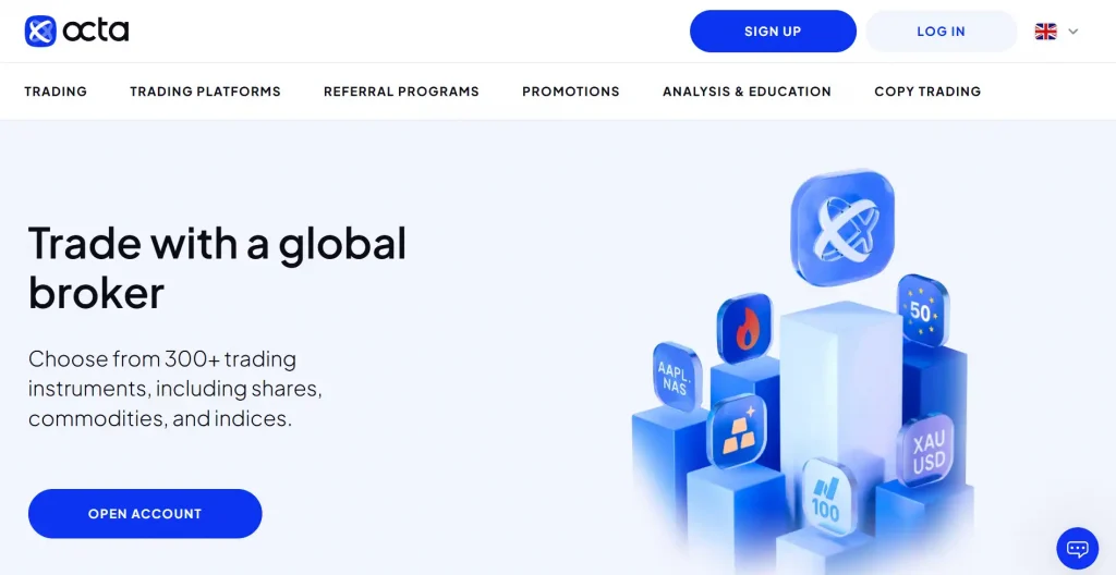 Octafx homepage